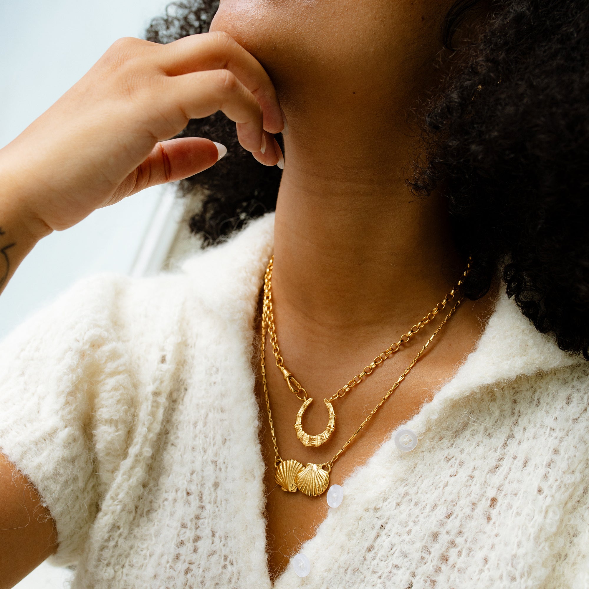 BAMBOO HORSESHOE CHUNKY CHAIN