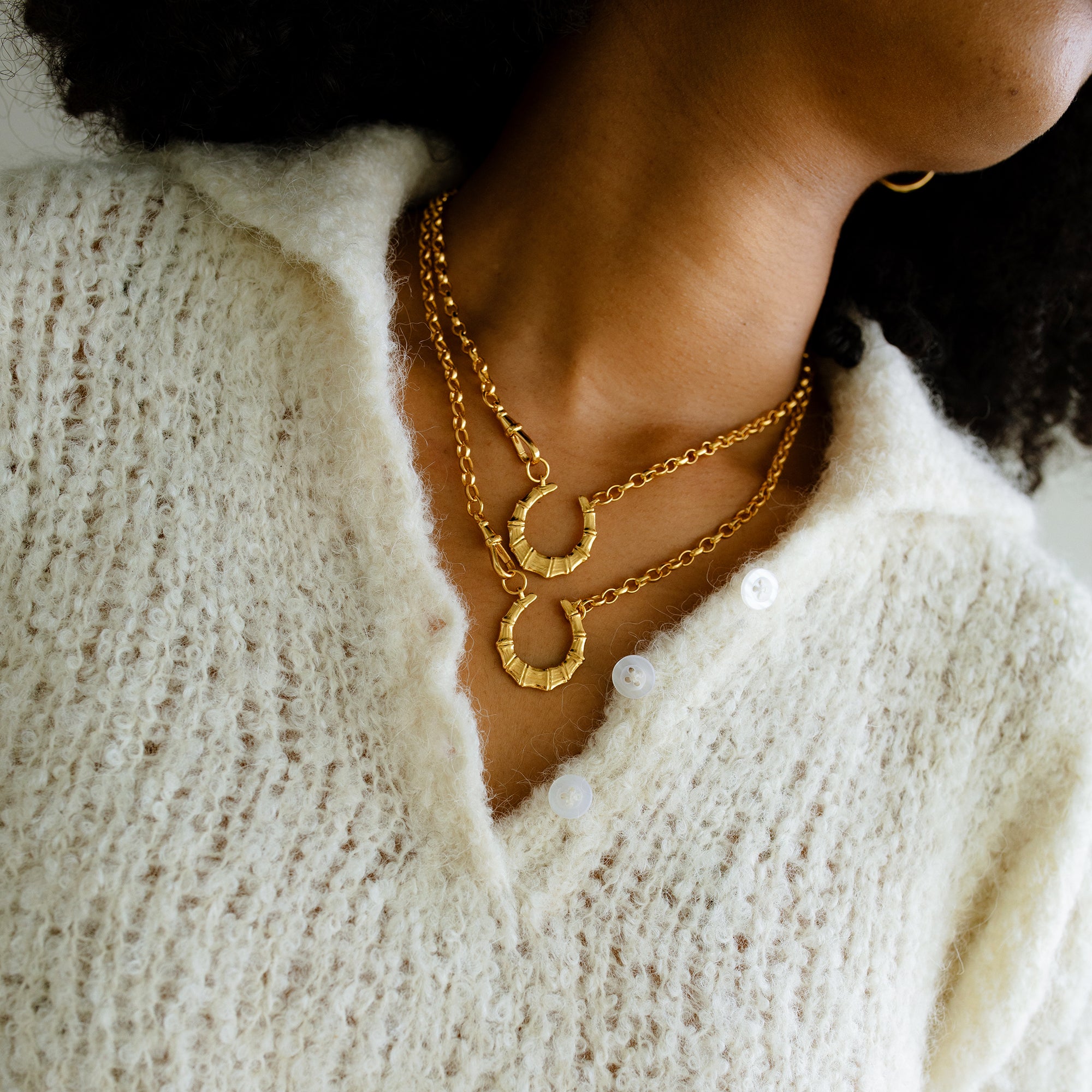 BAMBOO HORSESHOE CHUNKY CHAIN