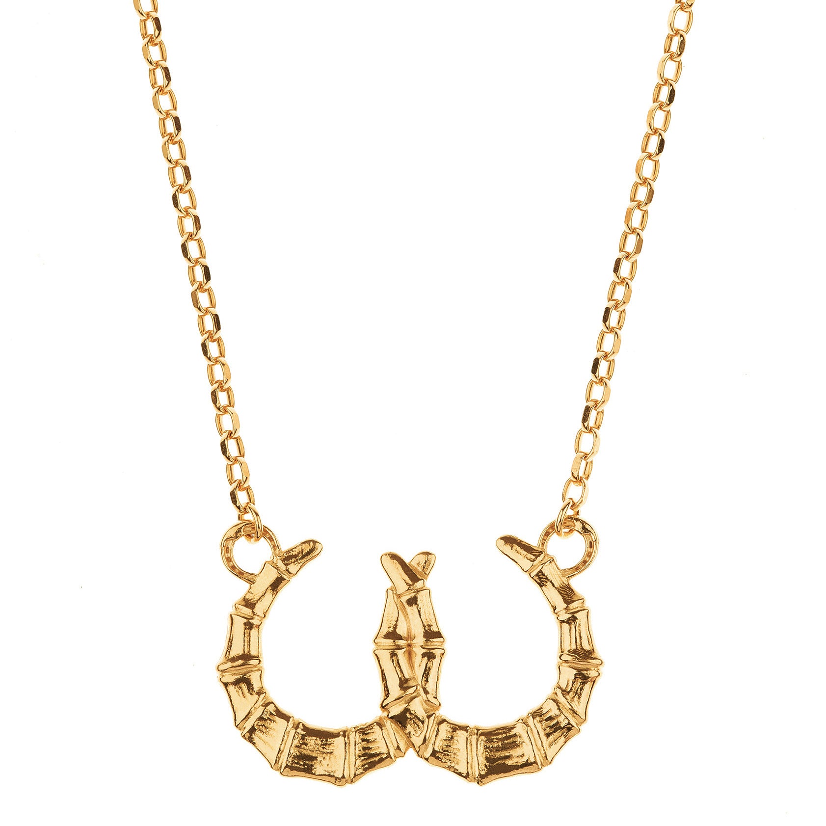 DOUBLE HORSESHOE BAMBOO PENDANT