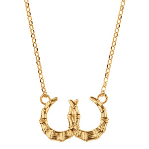 DOUBLE HORSESHOE BAMBOO PENDANT