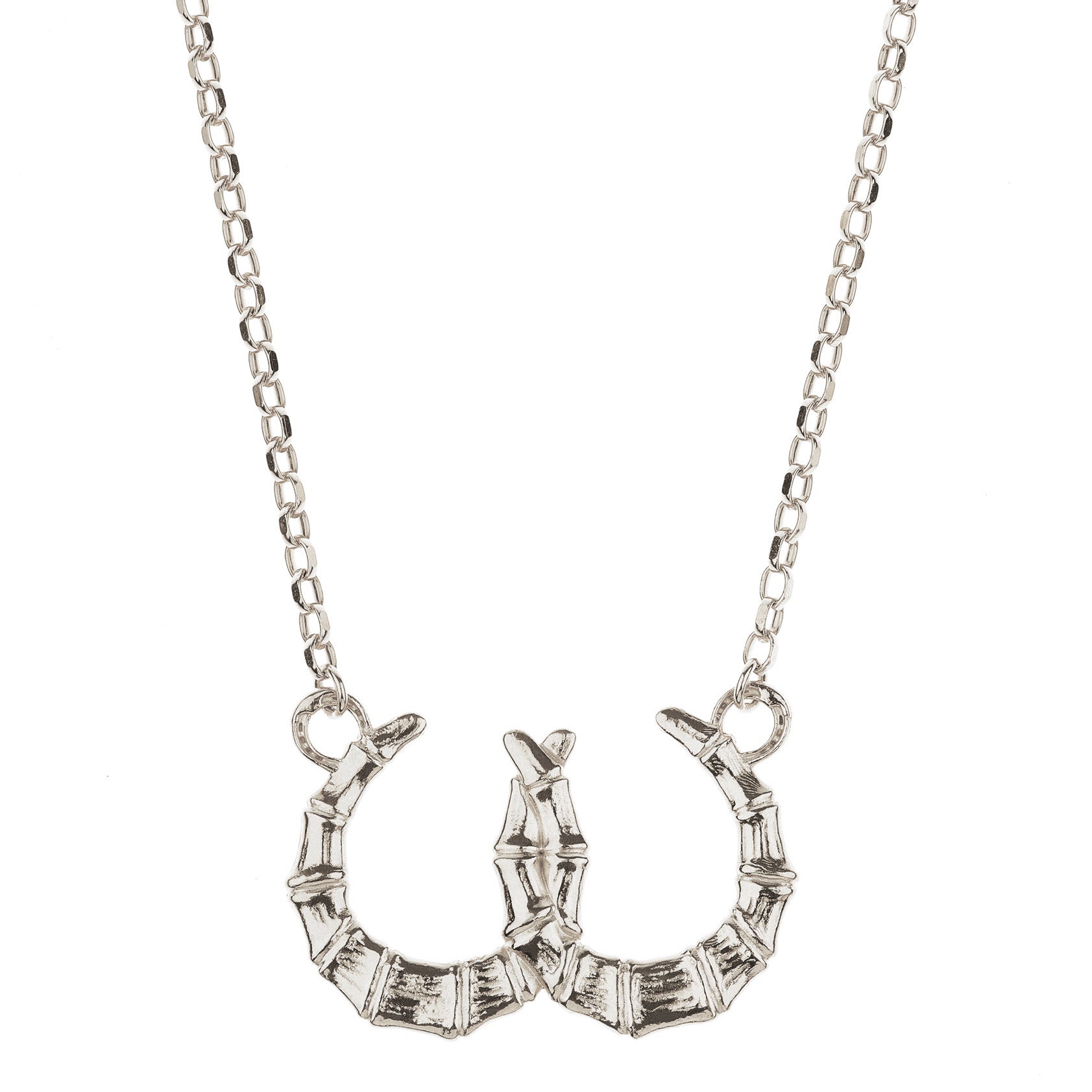 DOUBLE HORSESHOE BAMBOO PENDANT