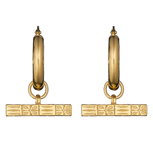 CHECKERBOARD T-BAR EARRINGS