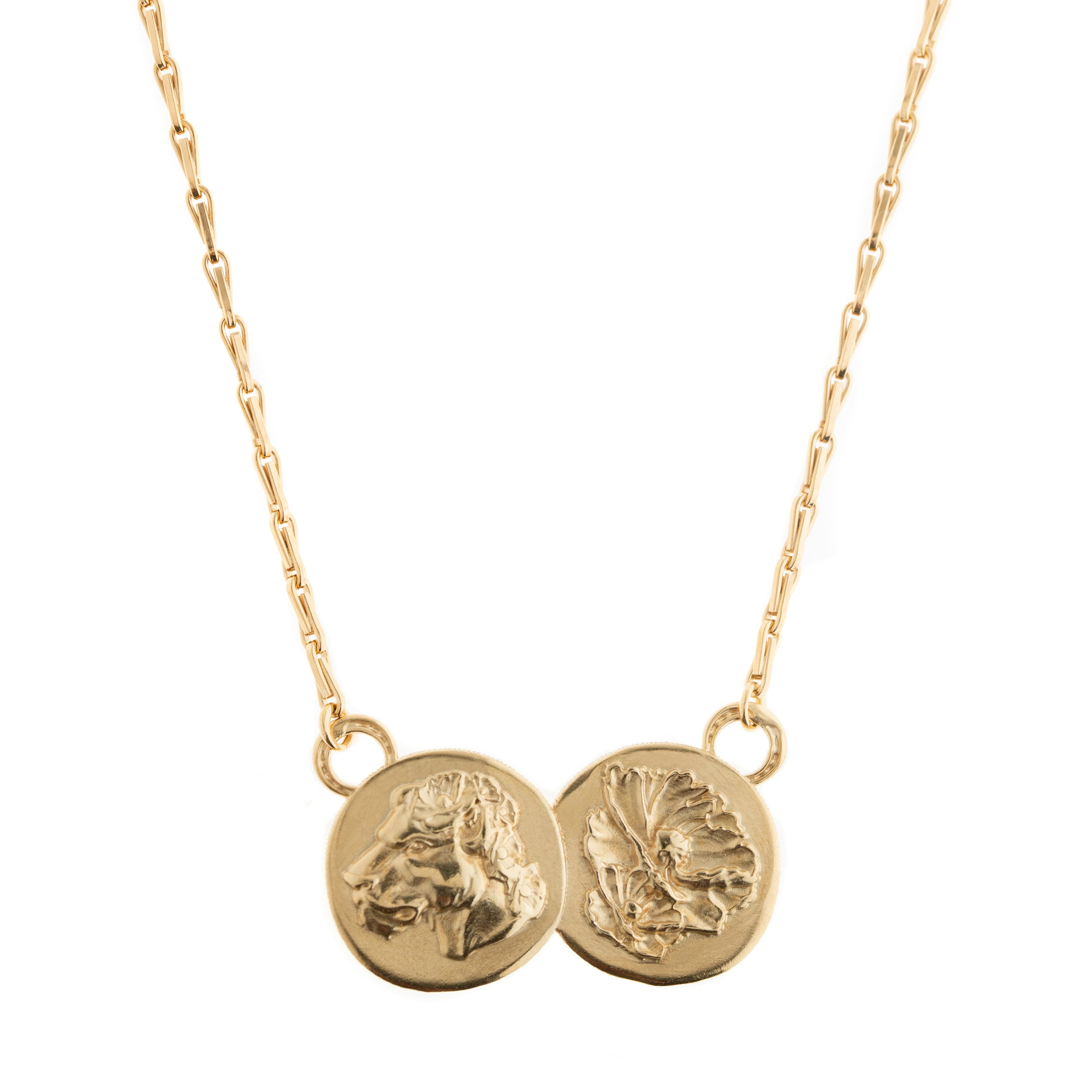 Sixpence Double Coin Necklace Sterling Silver - 24k Gold Plated, 24k R –  Mintique of Cambridge