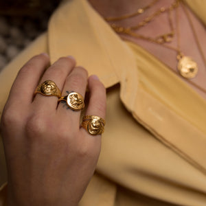 LIONESS COIN RING