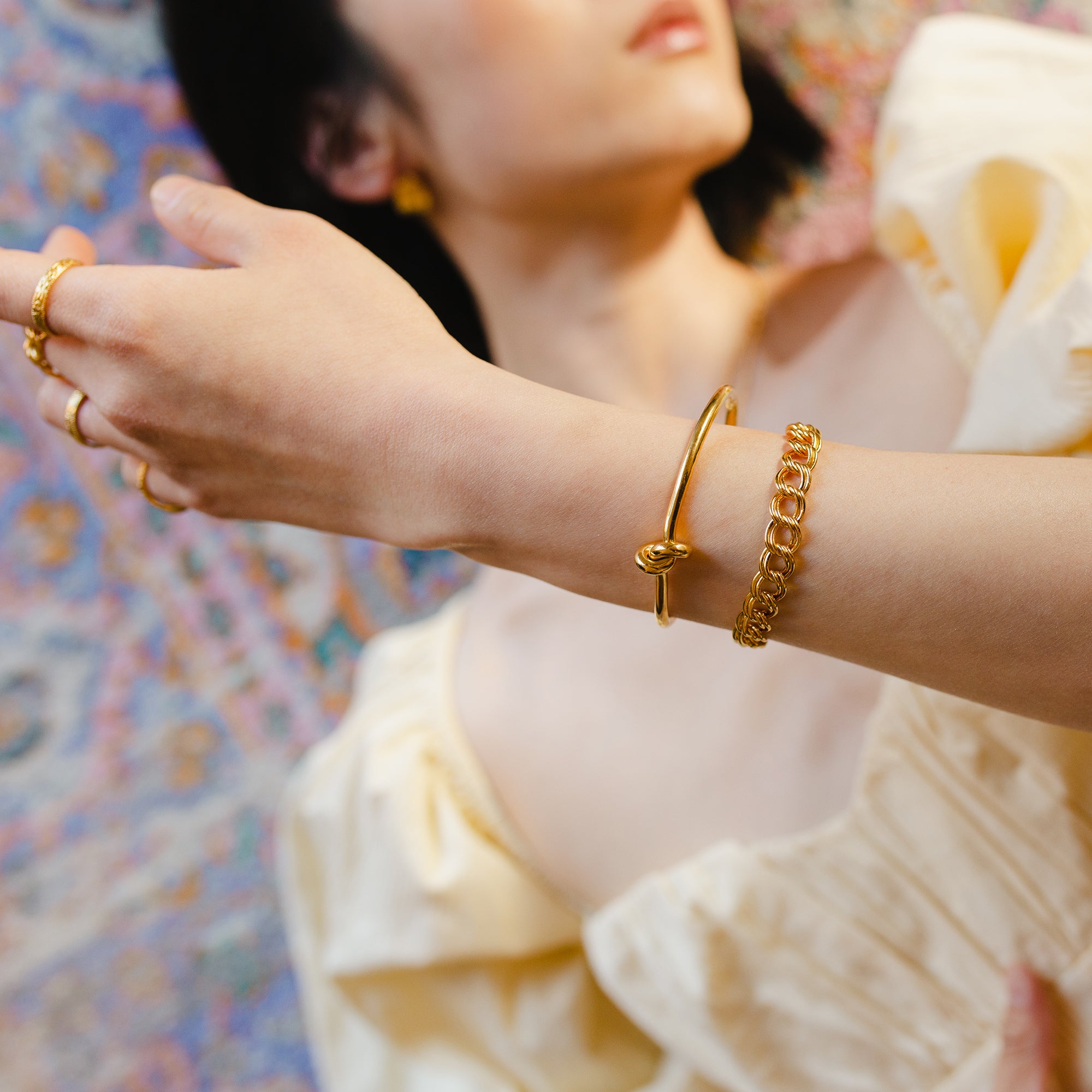 Love knot bangle bracelet Clearance