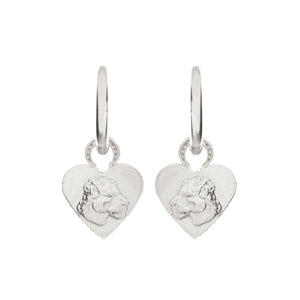 HOOP LIONESS HEART EARRINGS