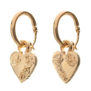 HOOP FLOWER HEART EARRING