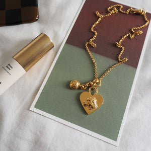 Sparkling lioness heart pendant necklace Clearance