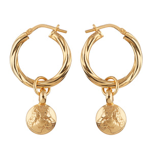 LIONESS PEBBLE TWISTED HOOPS
